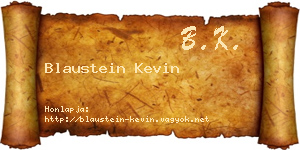 Blaustein Kevin névjegykártya